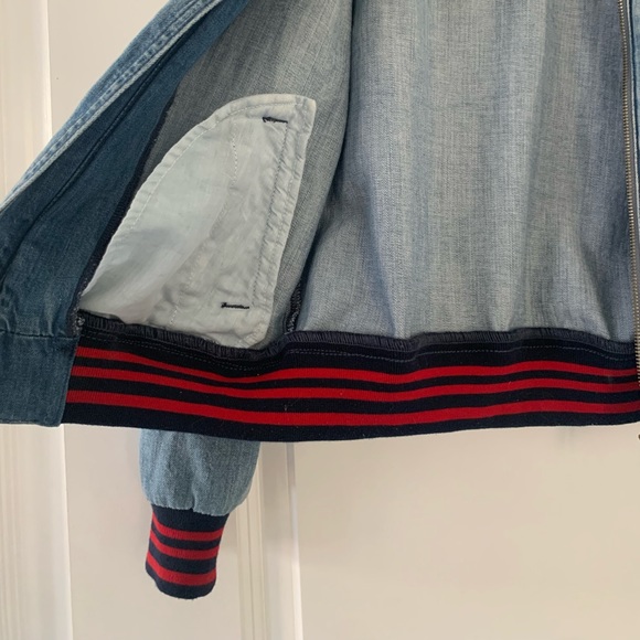 American Eagle Jean Bomber Jacket - Picture 4 of 5